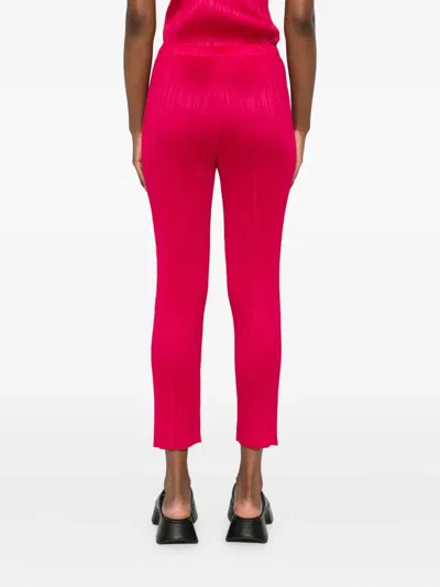 Issey Miyake Pleated Trousers In Red