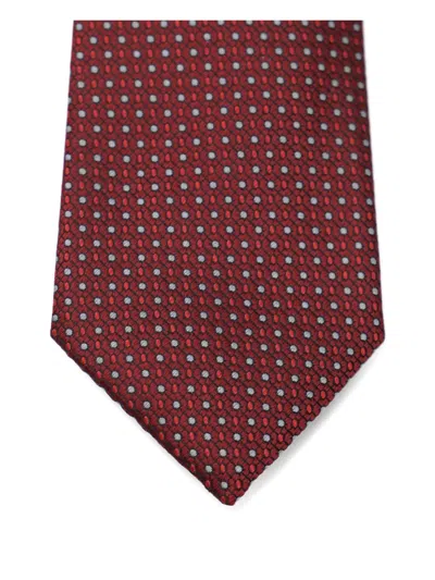 Canali Wool Tie In Brown