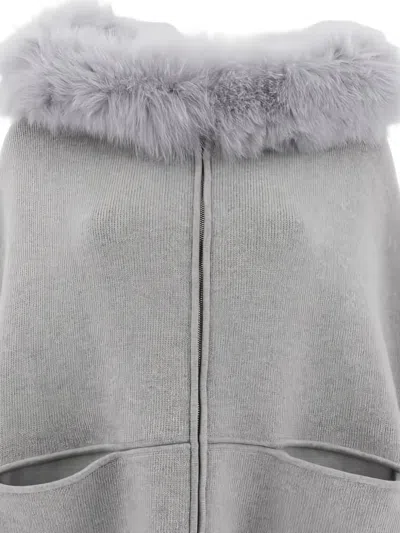 Giovi Women's Wool And Cashmere Poncho In Gray