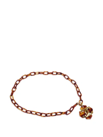 Pre-owned Chanel 1994 Clover Chain Belt