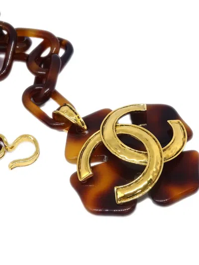 Pre-owned Chanel 1994 Clover Chain Belt