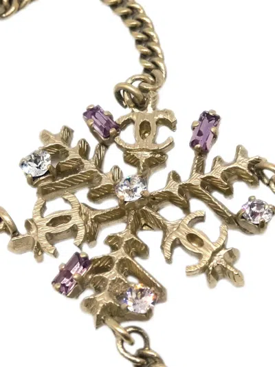 Pre-owned Chanel 2005 Snowflake Chain Bracelet