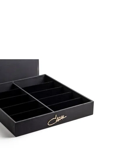 Cazal Leather Travel Case In Black