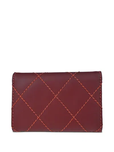 Pre-owned Chanel 2003 Wild Stitch Keycase In Red
