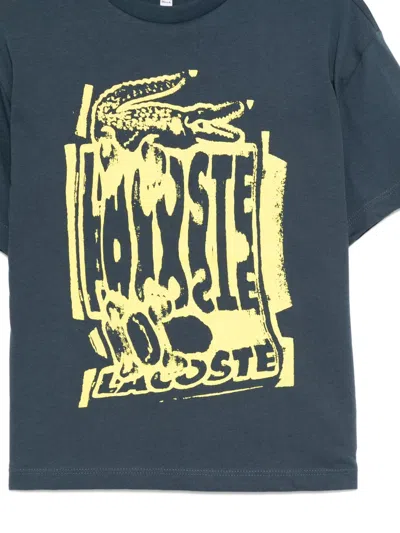 Lacoste Graphic-printed T-shirt In Blue