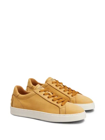 Tod's Leather Sneakers In Orange