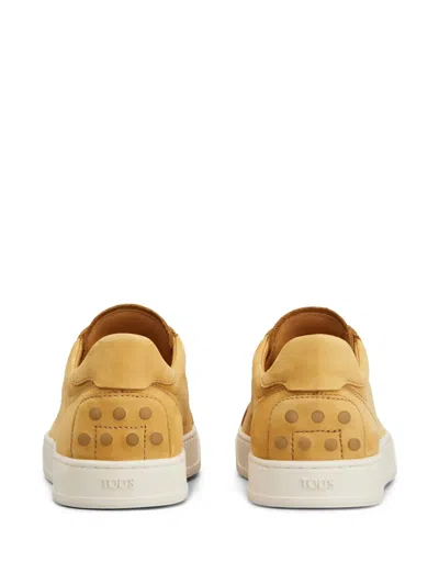Tod's Leather Sneakers In Orange