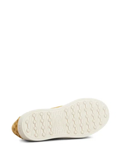 Tod's Leather Sneakers In Orange