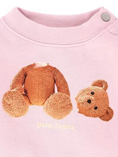 Palm Angels Teddy-print Sweatshirt In Pink