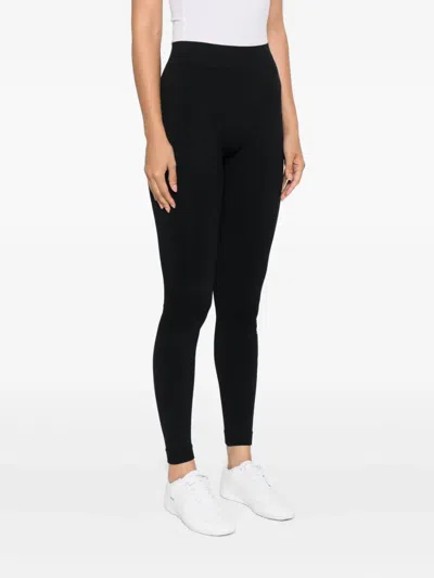 S Max Mara Logo-jacquard Leggings In Black