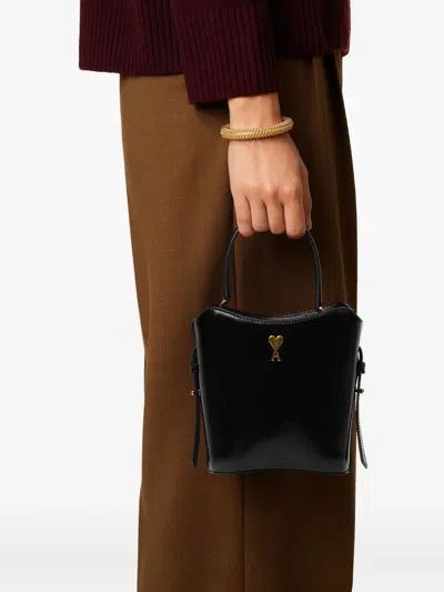 Ami Alexandre Mattiussi Mini Paris Paris Bucket Bag Black