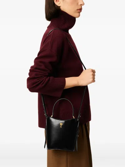 Ami Alexandre Mattiussi Mini Paris Paris Bucket Bag Black