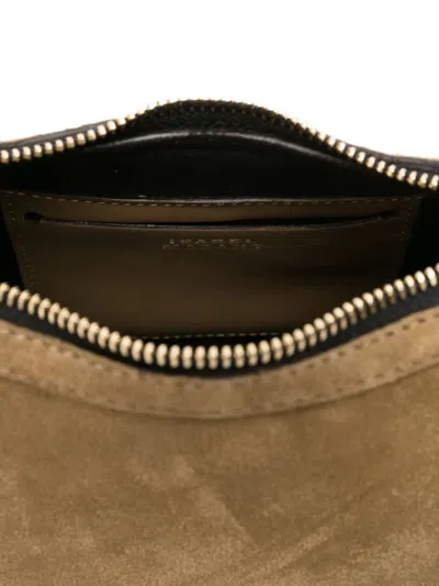 Isabel Marant Oskan Curved Suede Studded Shoulder Bag
