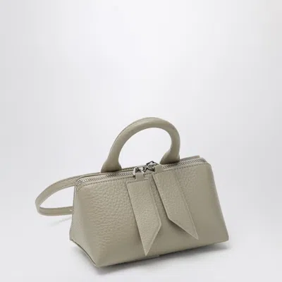 Attico Mini Friday Bag Top Handle Textured Finish In Gray