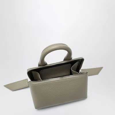 Attico Mini Friday Bag Top Handle Textured Finish In Gray