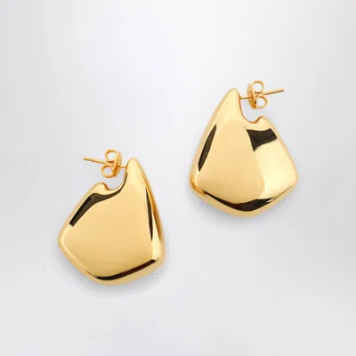 Bottega Veneta Small Gold Fin Earrings