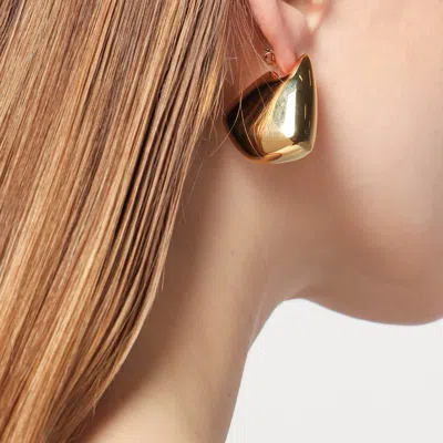 Bottega Veneta Small Gold Fin Earrings