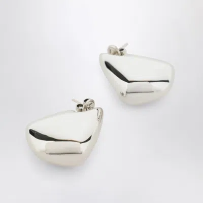 Bottega Veneta Small Silver Fin Earrings