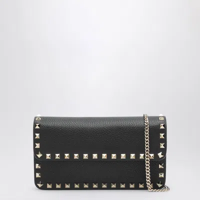 Valentino Pouch With Black Rockstud Chain