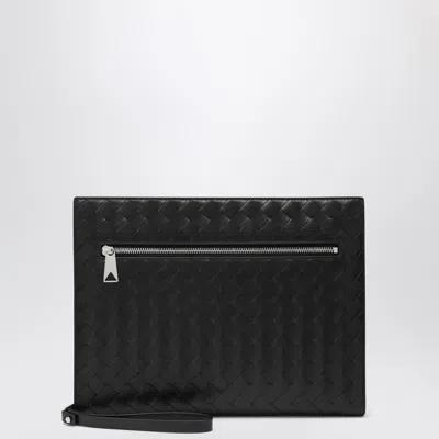 Bottega Veneta Black Intrecciato Document Holder