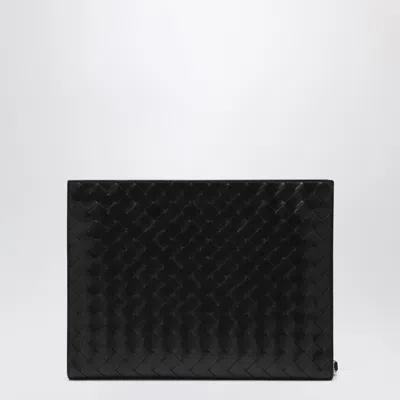 Bottega Veneta Black Intrecciato Document Holder