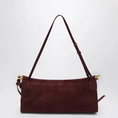 Alaïa Alaia Le Click East West Medium Bag In Garnet Red Nubuck Women