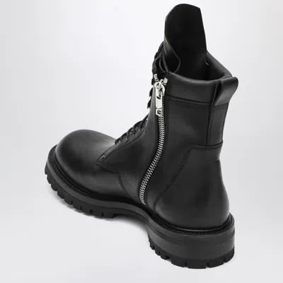 Rick Owens Black Lace-up Army Boots