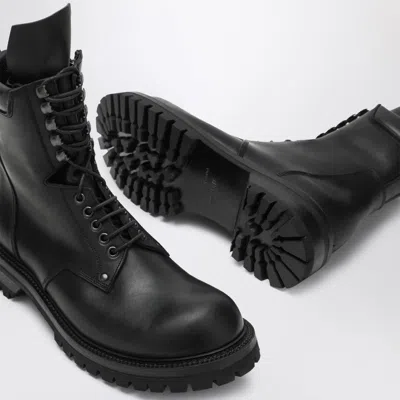 Rick Owens Black Lace-up Army Boots