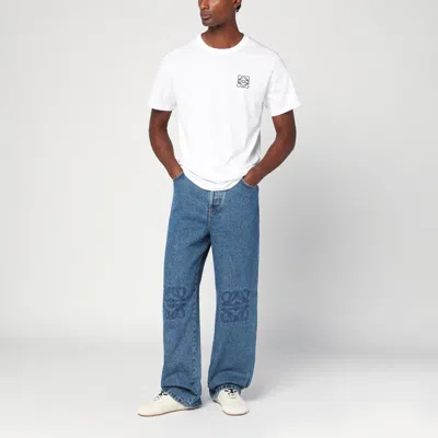 Loewe Loose-fit Anagram Jeans In Medium In Blue