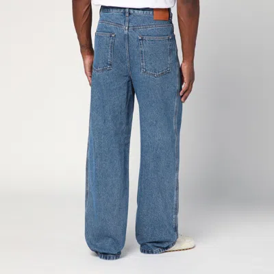 Loewe Loose-fit Anagram Jeans In Medium In Blue