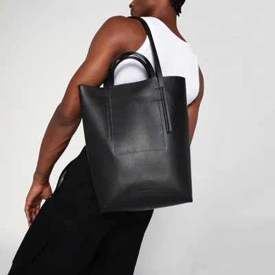 Rick Owens Rectangular Black Leather Bag