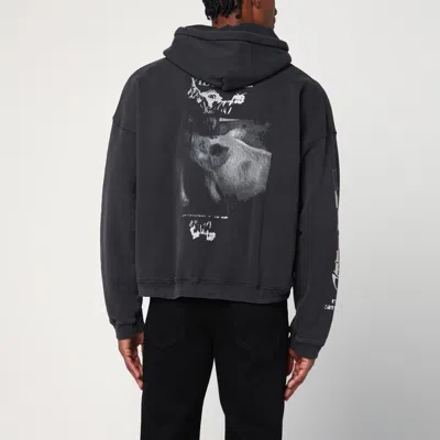 Enfants Riches Deprimes Dark Grey Hoodie With Print In Gray