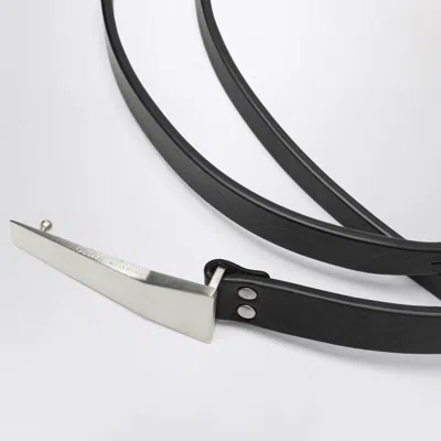 Rick Owens Black Leather Belt Men In Black