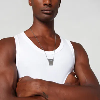 Rick Owens Silver Cunt Necklace In Metal