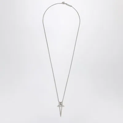 Rick Owens Silver Hollywood Pentagram Charm Necklace