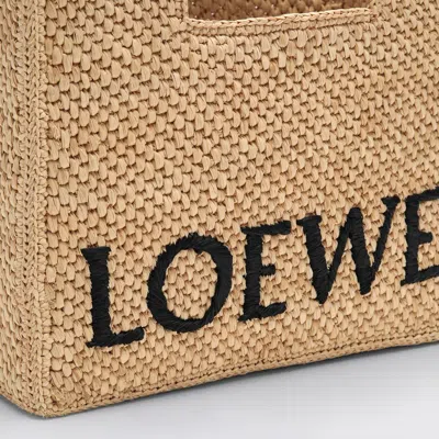 Loewe Small Raffia Tote Bag With Embroidered-logo