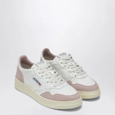 Autry Medalist Sneakers In White/powder Leather And Suede