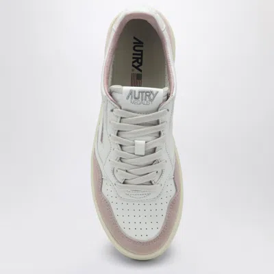 Autry Medalist Sneakers In White/powder Leather And Suede