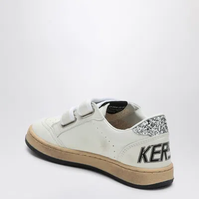 Golden Goose Girl's Ballstar Glitter Dual-grip Sneakers, Kids In White