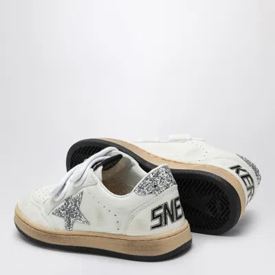 Golden Goose Girl's Ballstar Glitter Dual-grip Sneakers, Kids In White