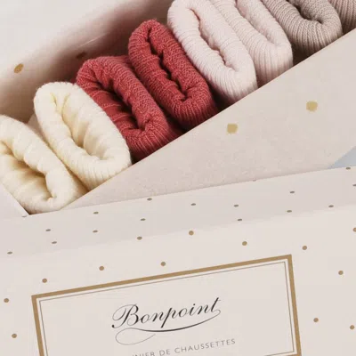 Bonpoint Sock Set Day Of The Week Faded Pink