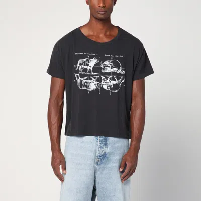 Enfants Riches Deprimes Look For The Fifth Black Vintage-effect T-shirt In Black