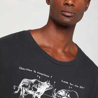 Enfants Riches Deprimes Look For The Fifth Black Vintage-effect T-shirt In Black