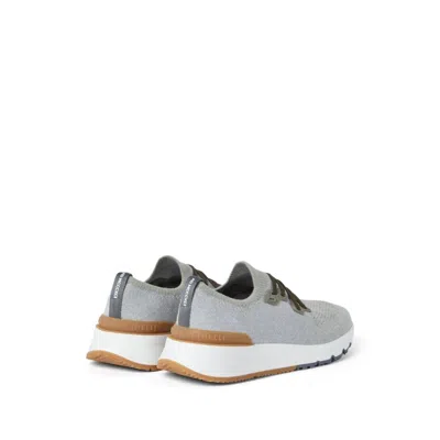 Brunello Cucinelli Paia Di Sneakers In Gray