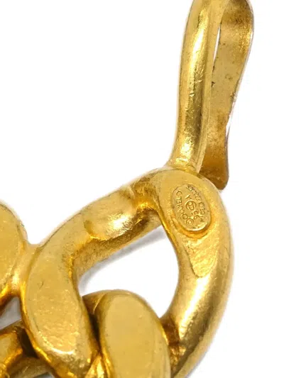 Pre-owned Chanel 1995 Charm-embellished Metal Chain Belt