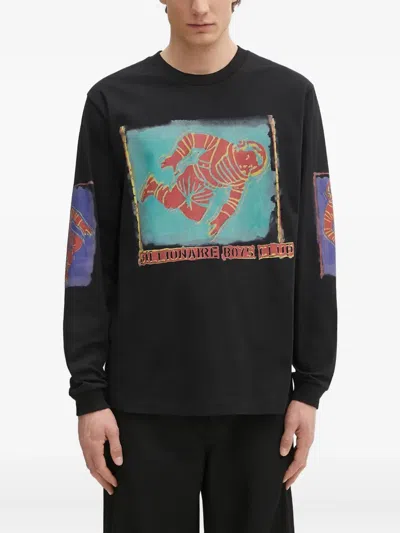 Billionaire Boys Club Astronaut-print Long-sleeve T-shirt In Black