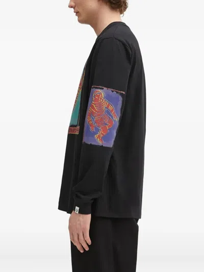 Billionaire Boys Club Astronaut-print Long-sleeve T-shirt In Black