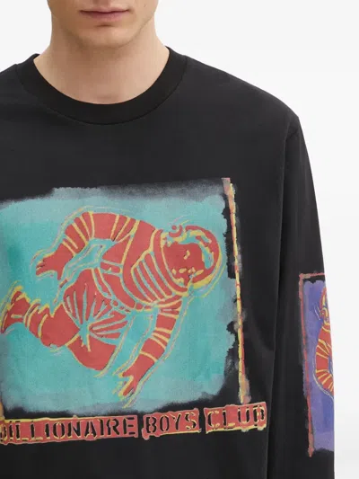 Billionaire Boys Club Astronaut-print Long-sleeve T-shirt In Black