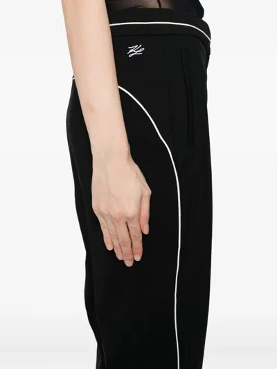 Karl Lagerfeld Piping Pants In Black