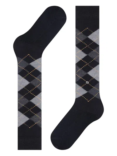 Burlington Whitby Argyle-pattern Knee-high Socks